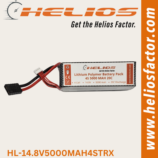 Helios - 14.8V 4S 5000mAh 20C Lipo Battery Traxxas Plug (8322070708461)