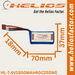 Helios - 7.4V 2S 1500mah 60C LiIon Battery Deans Plug (8322071232749)