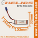 Helios - 7.4V 2S 2200mah 60C Lipo Battery EC3 Plug (8322071560429)