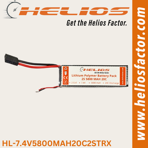 Helios - 7.4v 2S 5800mah 20C Lipo Battery Traxxas Plug (8322070577389)