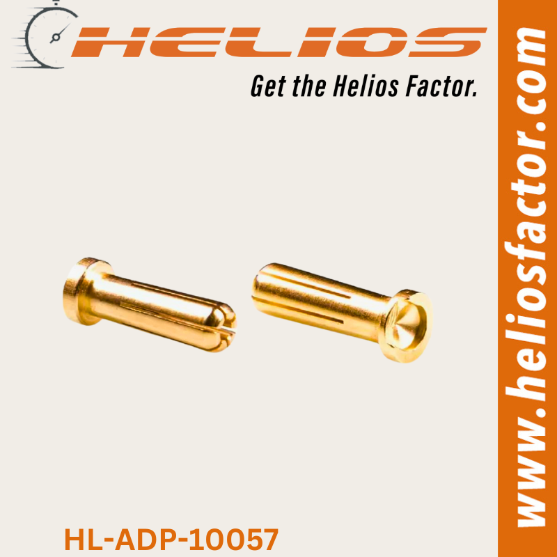 Helios - Connector - 5mm Banana Plug Male Bullet  (Pair)