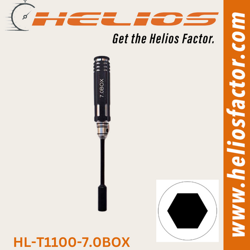 Helios - RC Tools 7.0mm Hardened Steel Box RC Wrench / Driver - Screw Driver (8633883132141)