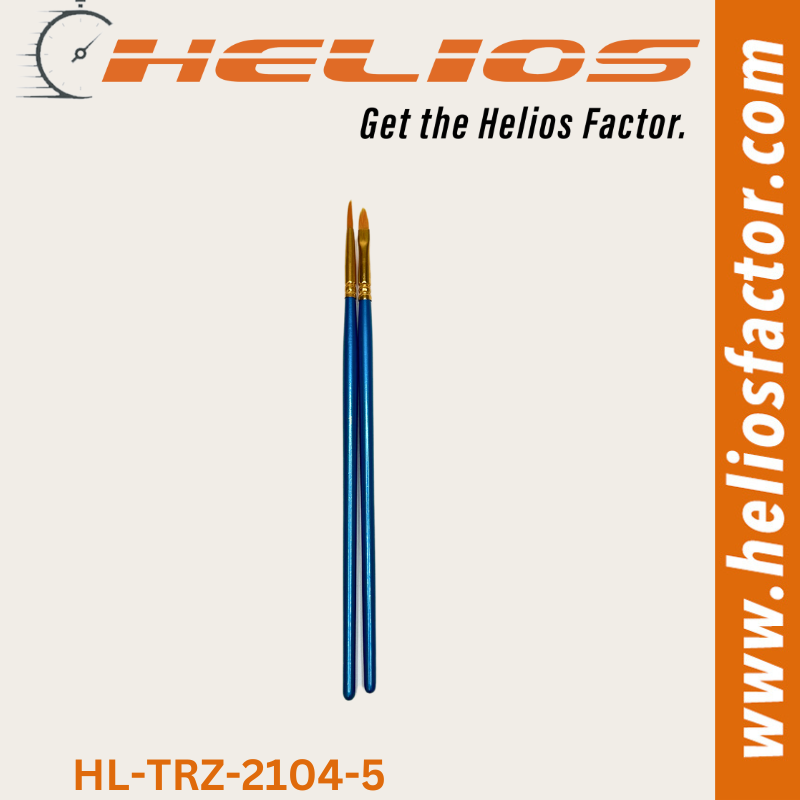 Helios - 2 Pcs Set Professional Nylon Paint Brush - Watercolor Acrylic - Wooden Handle