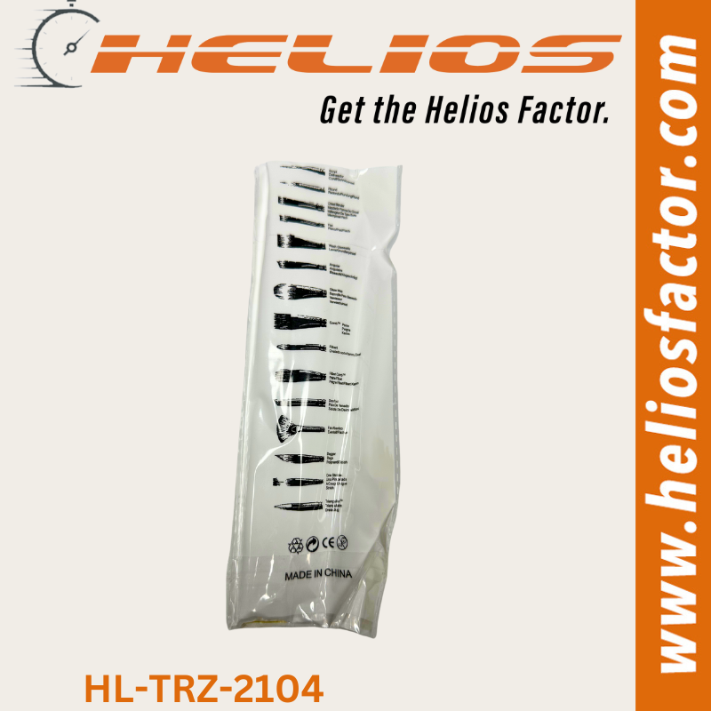 Helios - 10 Pcs Set Professional Nylon Paint Brush - Watercolor Acrylic - Wooden Handle