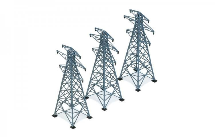 Hornby R0530 Power Pylons (3) (8278153494765)