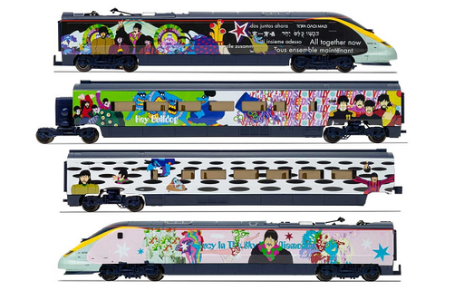 Hornby R1253M Train Set: The Beatles 'Yellow Submarine' Eurostar (7744478183661)