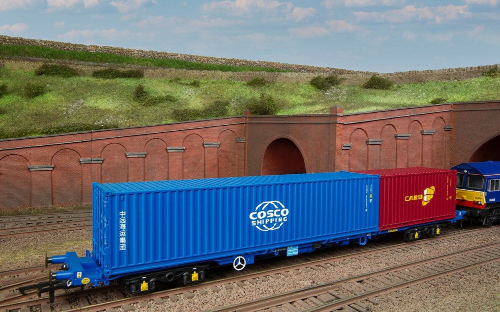 Hornby R60132 Touax KFA Container Wagon with 1 x 20' & 1 x 40' Containers - Era 11 (8176228565229)
