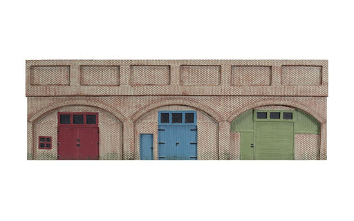 Hornby R7367 Low Relief Viaduct with Lock Ups 2 Red Brick (8195285287149)