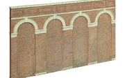 Hornby R7372 High Level Arched Retaining Walls x 2 (Red Brick) - Hobby City NZ