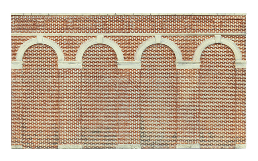 Hornby R7372 High Level Arched Retaining Walls x 2 (Red Brick) - Hobby City NZ