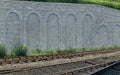 Hornby R7373 High Level Arched Retaining Walls x 2 (Engineers Blue Brick) (8195285418221)