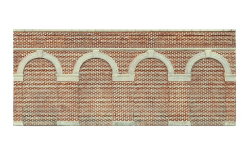 Hornby R7384 Mid Level Arched Retaining Walls x2 (Red Brick) (8195285516525)