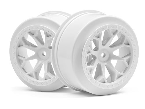 HPI Racing 116741 SC Wheel 8-Shot White (2) - Hobby City NZ (8503312417005)