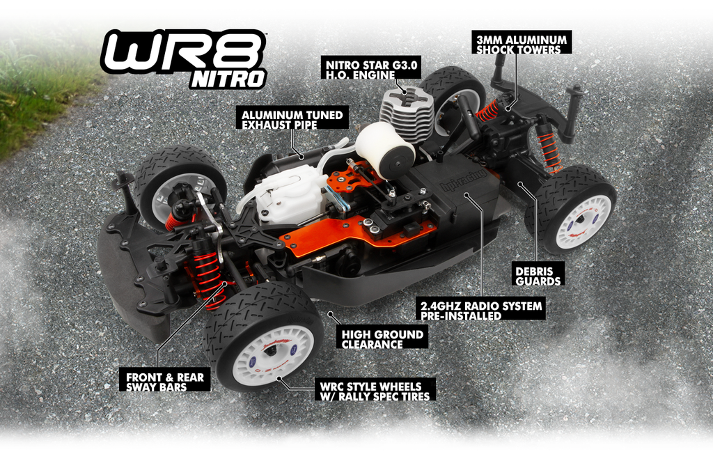 HPI Racing Nitro WR8 Escort RS WRC RC Rally Car 1/8 Scale (11)