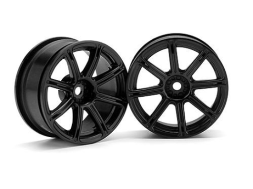 HPI Racing 3306 1/10 Wheels WE XC8 26mm Blk 3mmOS - Hobby City NZ (8452826038509)