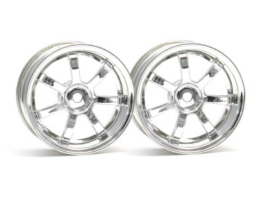 HPI Racing 3316 1/10 Wheels RAYS 26mm Chrome 3oFront - Hobby City NZ (8452826104045)
