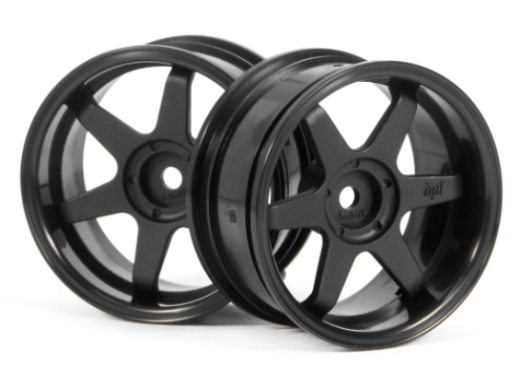 HPI Racing 3846 1/10 Wheel TE37 26mm Black 6off - Hobby City NZ (8503305601261)