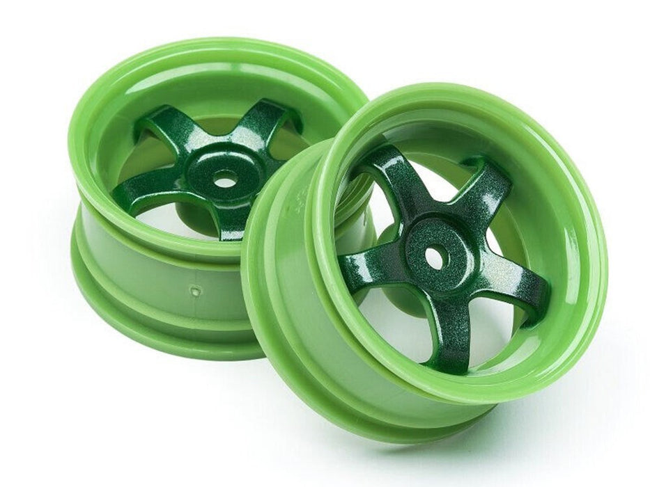 HPI Racing 111090 1/10 FR Wheel: WM 3mmOS Green (8324792254701)