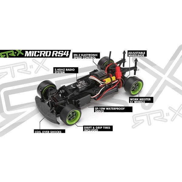HPI Racing 112468 1/18 4WD Micro RS4 RTR - 1969 Ford Mustang RTR-X (8278363078893)