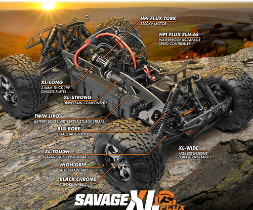 HPI Racing 112609 1/8 4WD Savage XL FLUX (7654707069165)