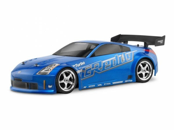 HPI Racing 17218 1/10 RC Body: Nissan 350Z GReddy Twin Turbo (190mm Ver.)  - Unpainted - Hobby City NZ