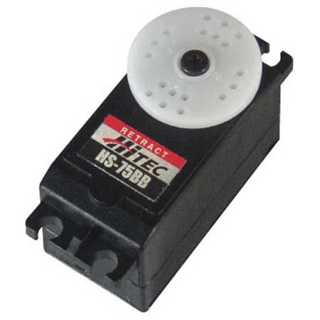 Hitec HS-75BB Retract Servo 4.8V 6.6kg/cm 0.45 sec 6.0V 8.2kg/cm 0.34 sec. 44x23x25mm 35g - Hobby City NZ (8347089371373)