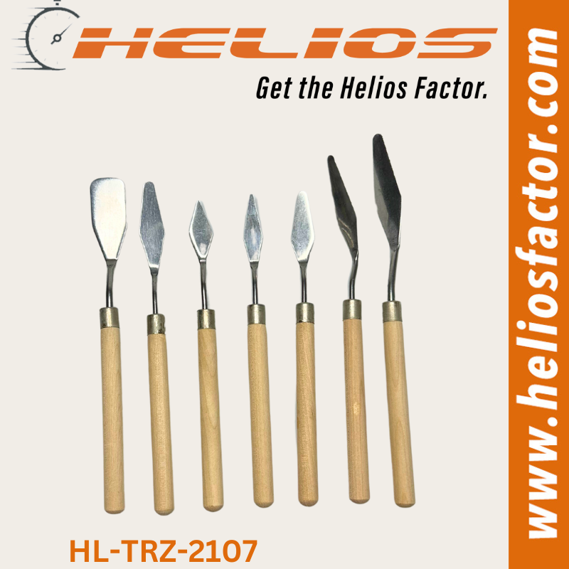 Helios - Oil Painting Knives - Spatula - Stainless Steel - Wooden Handle