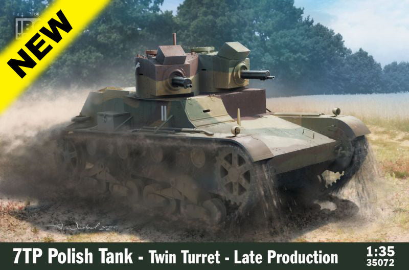 IBG Models 35072 IBG 1/35 7TP Polish Tank - Twin Turret Late production Plastic Model Kit - Hobby City NZ (8966356828397)
