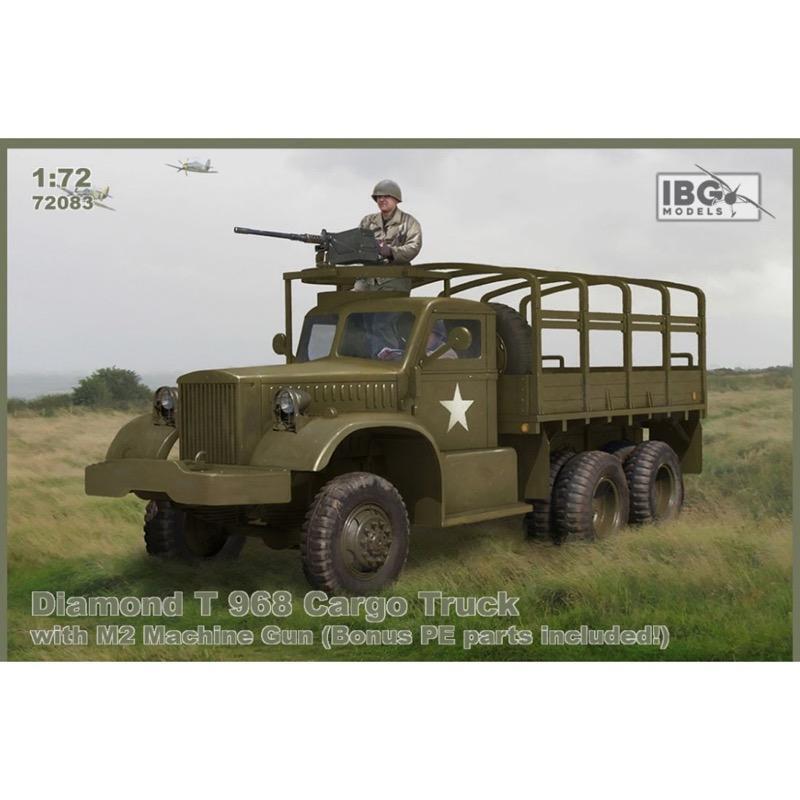 IBG Models 72083 IBG 1/72 Diamond T 968 Cargo Truck with M2 Gun Plastic Model Kit [72083] - Hobby City NZ (8966357319917)