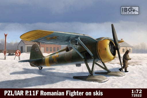 IBG Models 72522 IBG 1/72 PZL/IAR P.11F Romanian Fighter on skis Plastic Model Kit - Hobby City NZ (8966357549293)