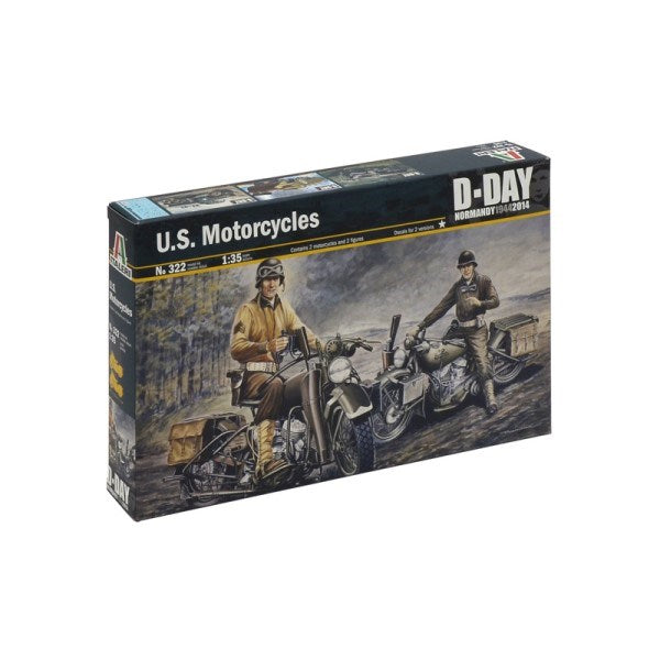 Italeri 0322 1/35 US Motorcycles - D-Day Series Normandy 1914/2014 (8756644610285)