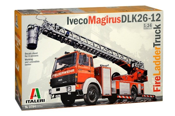 Italeri 3784 1/24 Iveco-Magirus DLK 26-12 Fire Ladder Truck (7546193215725)