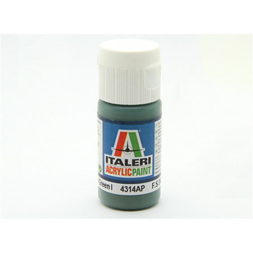 Vallejo by Italeri 4314 Paint FLAT MEDIUM GREEN(I) (8346782204141)