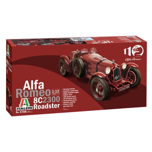 Italeri 4708S 1/12 Alfa Romeo 8C 2300 Roadster - 110th Anniversary (8130726592749)