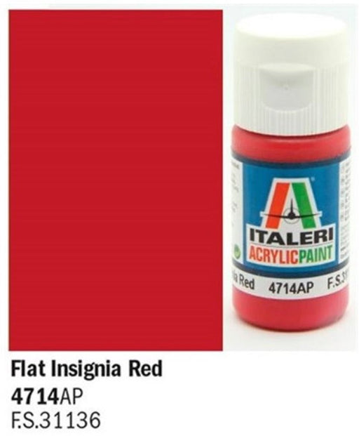 Vallejo by Italeri 4714 Paint FLAT INSIGNIA RED (8346783285485)