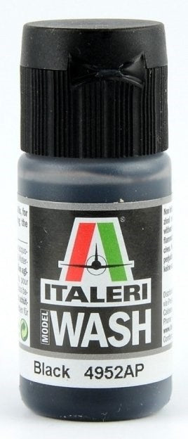 Vallejo by Italeri 4952 MODEL WASH 20ml : BLACK (7654704218349)