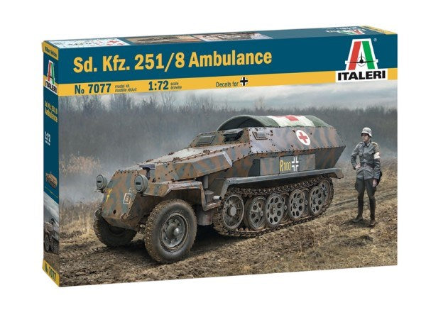 Italeri 7077 1/72 Sd.Kfz. 251/8 AMBULANCE - Hobby City NZ (7654703562989)