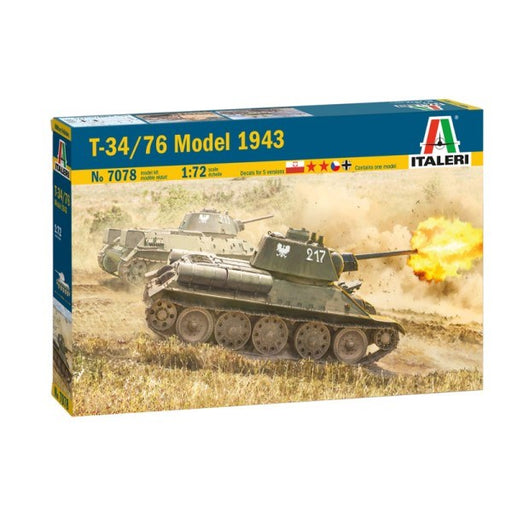 Italeri 7078 1/72 T-34/76 RUSSIAN TANK 1943 (8278299934957)
