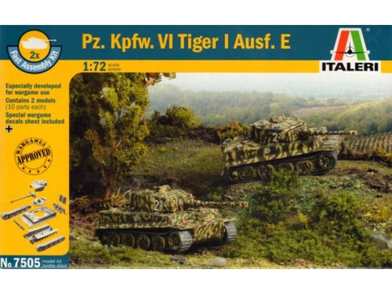 zItaleri 7505 1/72 FAST ASSBLY 2 KITS TIGER WW2 (8219028717805)