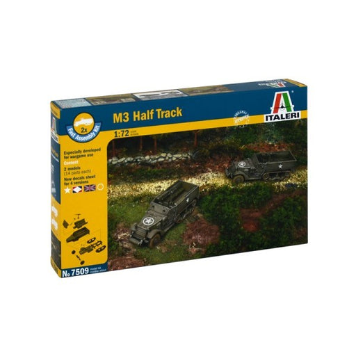 Italeri 7509  1/72 FAST ASSBLY 2 KITS M3A1 HALF TRUCK - Hobby City NZ (7546234896621)