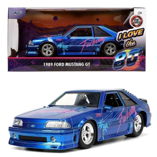 Jada 31379 1/24 1989 Ford Mustang GT Fox Body (Blue) - I Love The 80's (8062494376173)