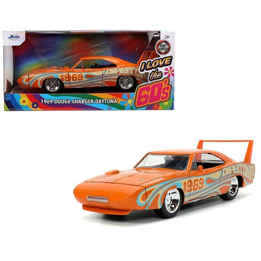 Jada 31389 1/24 1969 Dodge Charger Daytona (Orange) - I Love The 60's (8062494900461)