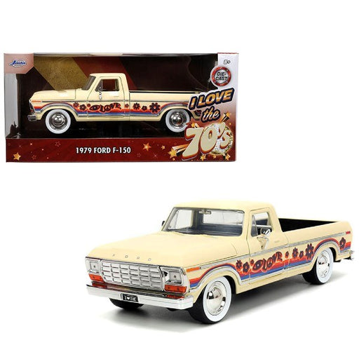 Jada 31609 1/24 1979 Ford F-150 (Beige) - I Love The 70's - Hobby City NZ