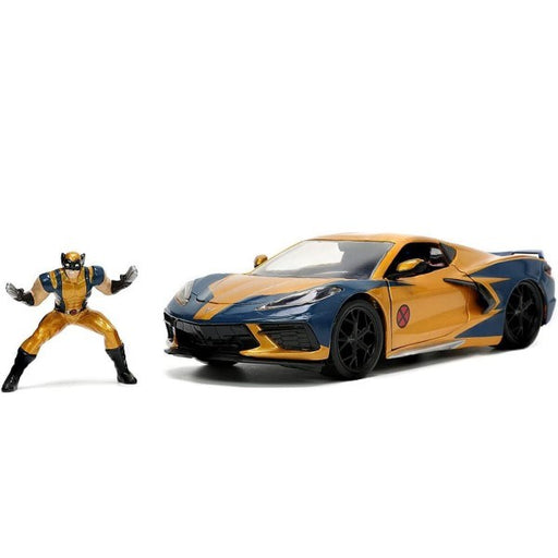 Jada 33354 1/24 2020 Chevrolet Corvette Stingray w/Wolverine Figurine - Marvel's X-Men (8278365470957)