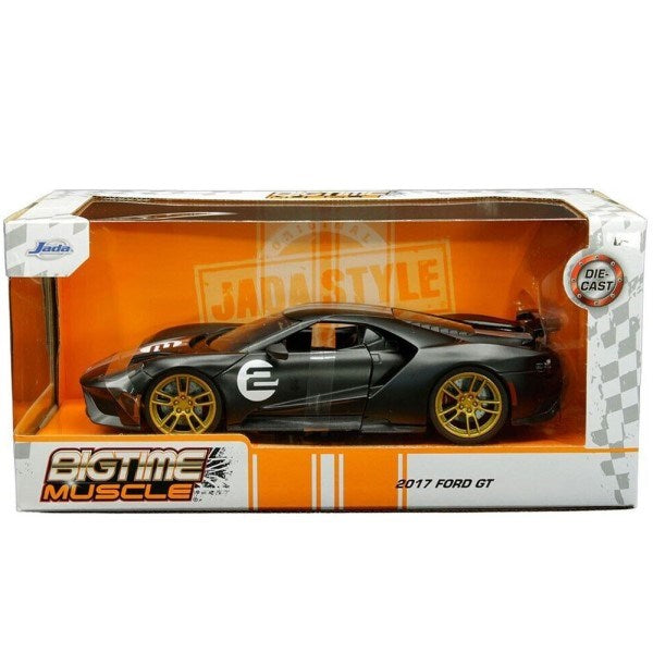 Jada 33882 1/24 2017 Ford GT (Matt Black) - BigTime Muscle (8062701207789)
