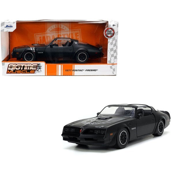 Jada 34038 1/24 1977 Pontiac Firebird (Matt Black) - BigTime Muscle (8278364258541)