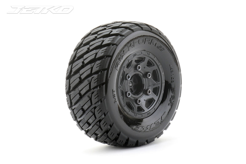 Jetko JKO3103CBMSGN 1/10 SC 2.2/3.0 EX-ROCKFORM/Claw Rim/Black/Medium Soft/Glued MTD Tires (2) (9250494284013)