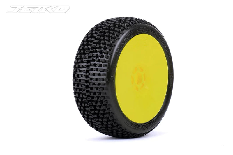 Jetko JKO1005DYUSG DIRT SLINGER: 1/8Buggy/Dish/Yellow Rim/Ultra Soft/Glued - Hobby City NZ (8347090714861)