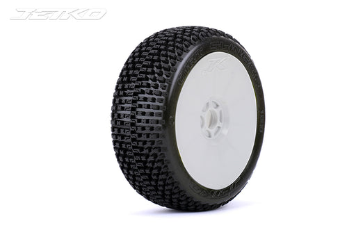 Jetko JKO1005DWUSG DIRT SLINGER: 1/8 Buggy/Dish/White Rim/Ultra Soft/Glued - Hobby City NZ (8347090649325)