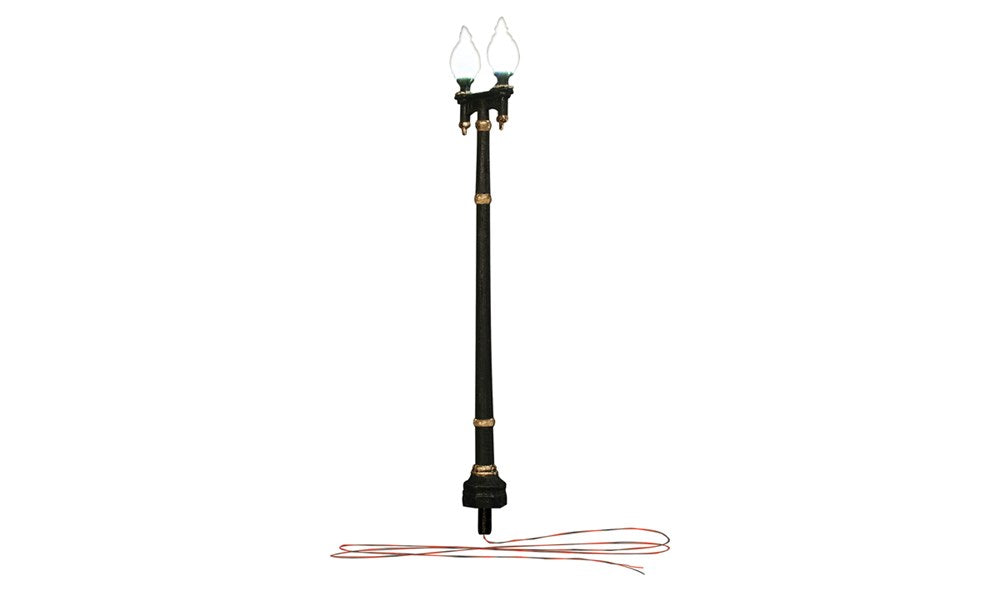 Woodland Scenics JP5640 N Street Lights Double Lamp Post (3) (6660649680945)